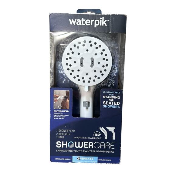 Waterpik Pivoting Showerhead Open Box White Adjustable Powerpulse Bathroom Home - Picture 1 of 9